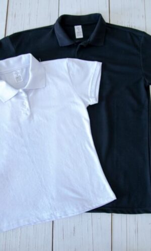 Camiseta Polo maculina e feminina